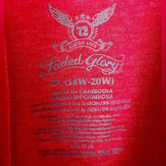 Faded Glory Criss-Cross Back Pocket Tee – Size 2X (18W–20W) - Picture 2 of 5